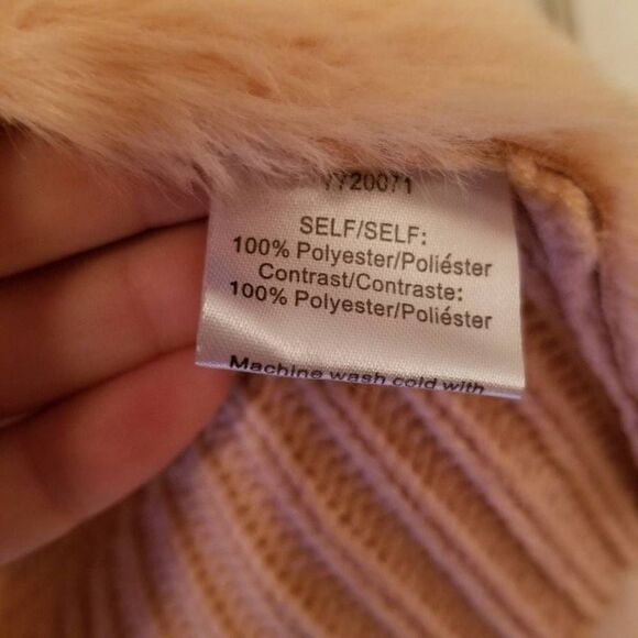 Twelfth Love Blush Pink Faux Fur Sweater Vest Large - Picture 7 of 8